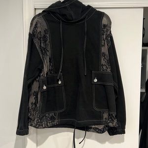 Opening Ceremony Lace Denim Hoodie Jacket. Unisex. Size S